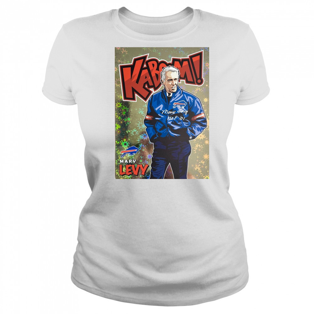 Kaboom Buffalo Bills Head Coach Marv Levy HOF Art Poster t-shirt Women's T-shirt