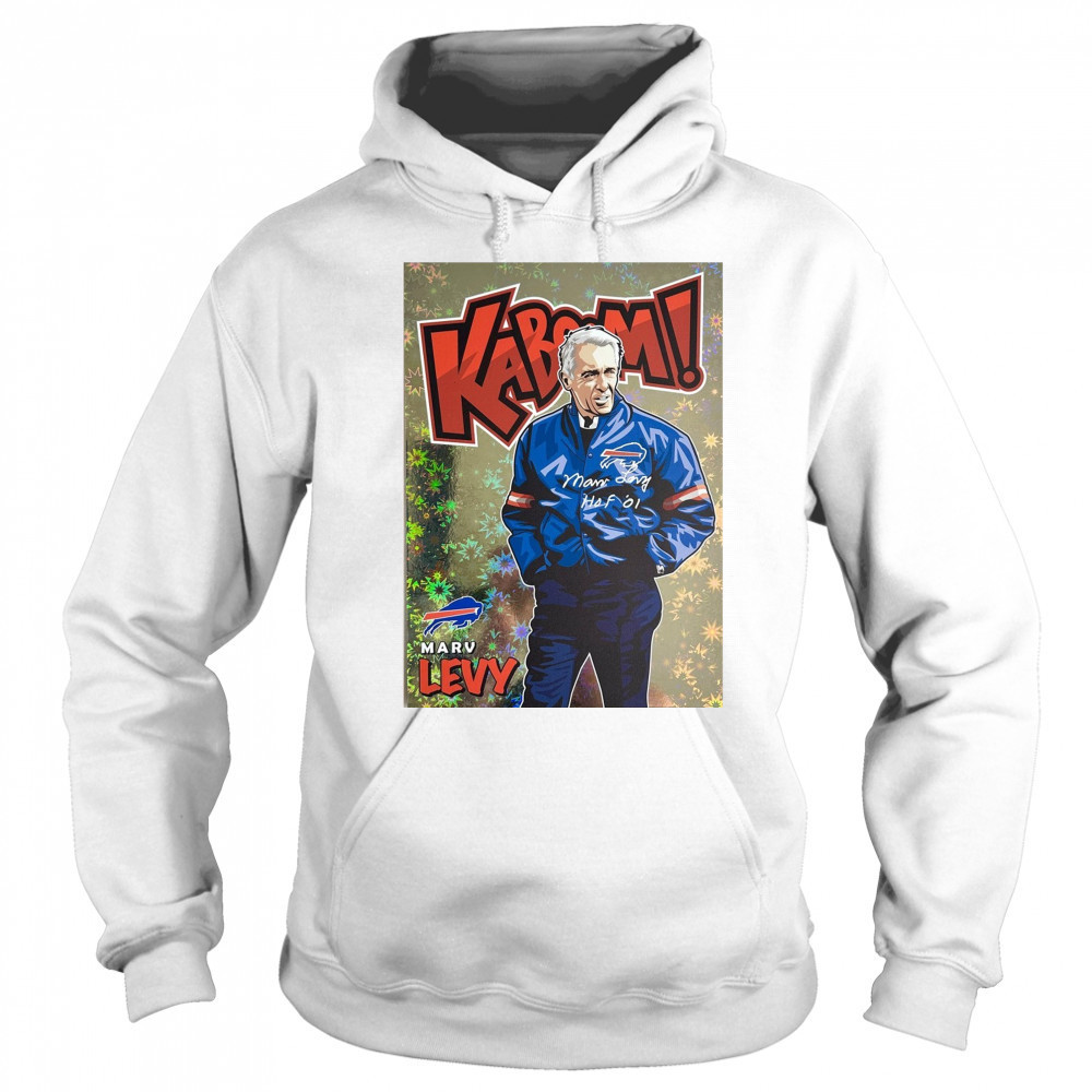 Kaboom Buffalo Bills Head Coach Marv Levy HOF Art Poster t-shirt Sweatshirt