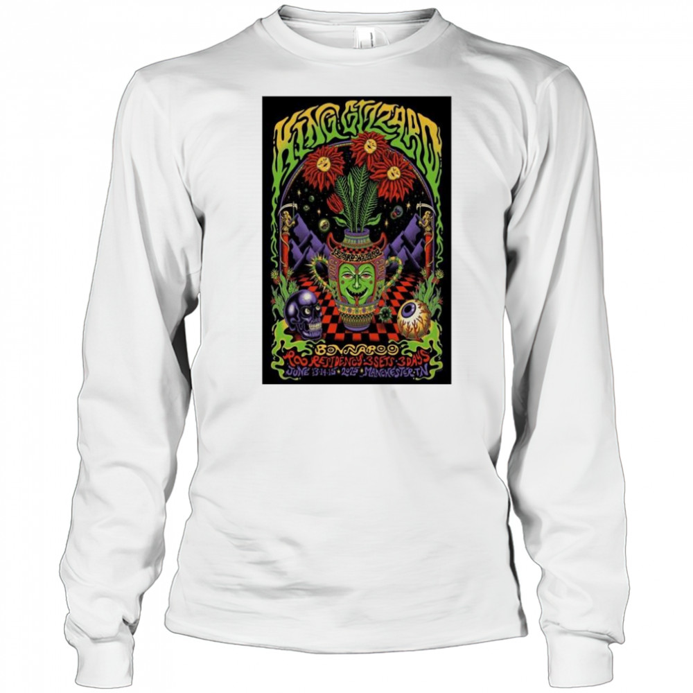 King Gizzard & The Lizard Wizard Bonnaroo Manchester TN June 13-14-15 Concecrt t-shirt Long Sleeved
