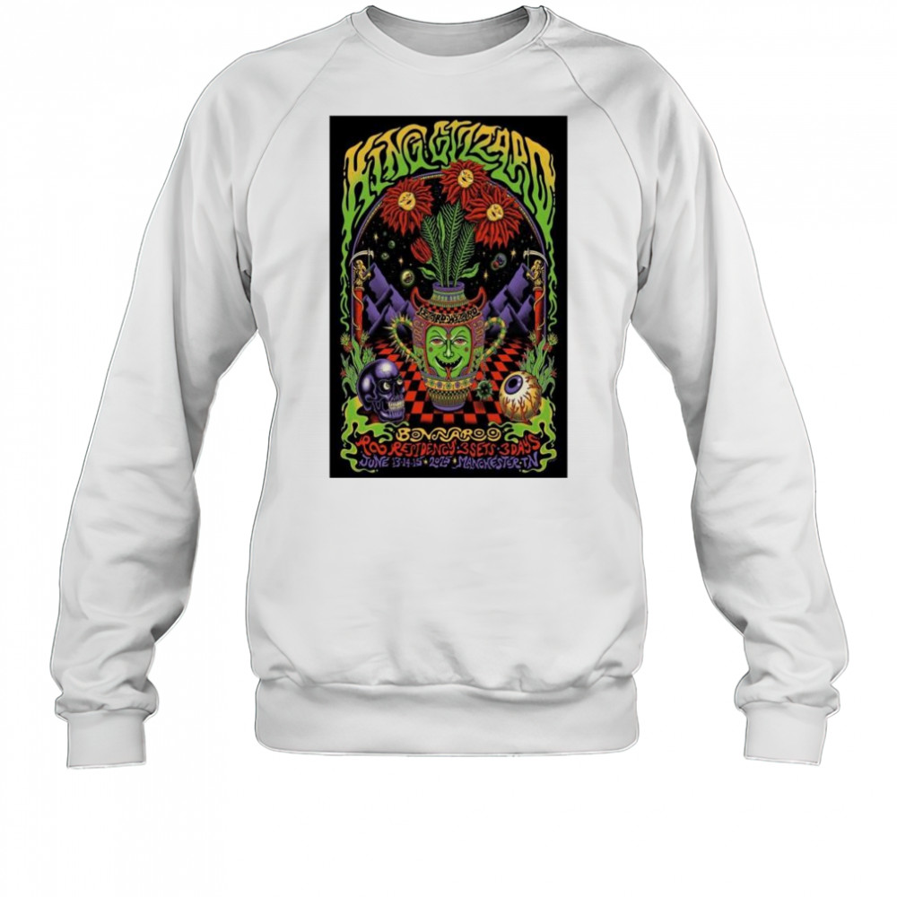 King Gizzard & The Lizard Wizard Bonnaroo Manchester TN June 13-14-15 Concecrt t-shirt Sweatshirt