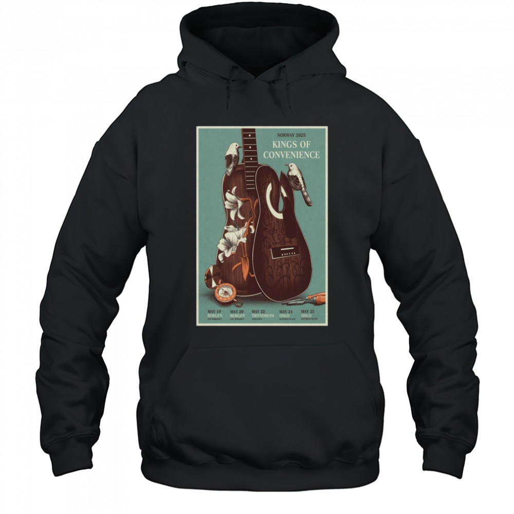Kings Of Convenience Norway Tour May 19 – 25 2025 Bergen Bergen Trondheim Oslo t-shirt Hoodie