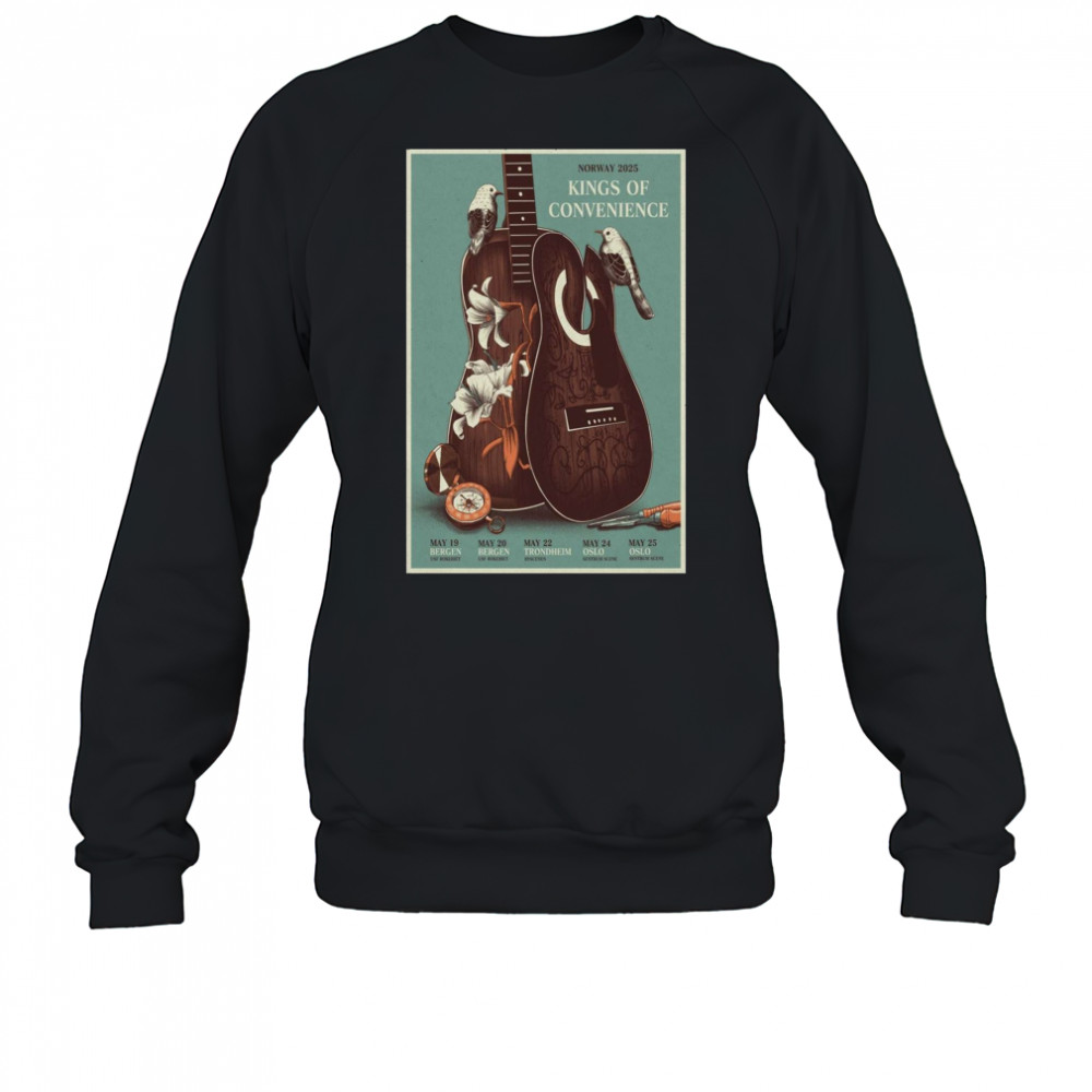 Kings Of Convenience Norway Tour May 19 – 25 2025 Bergen Bergen Trondheim Oslo t-shirt Sweatshirt