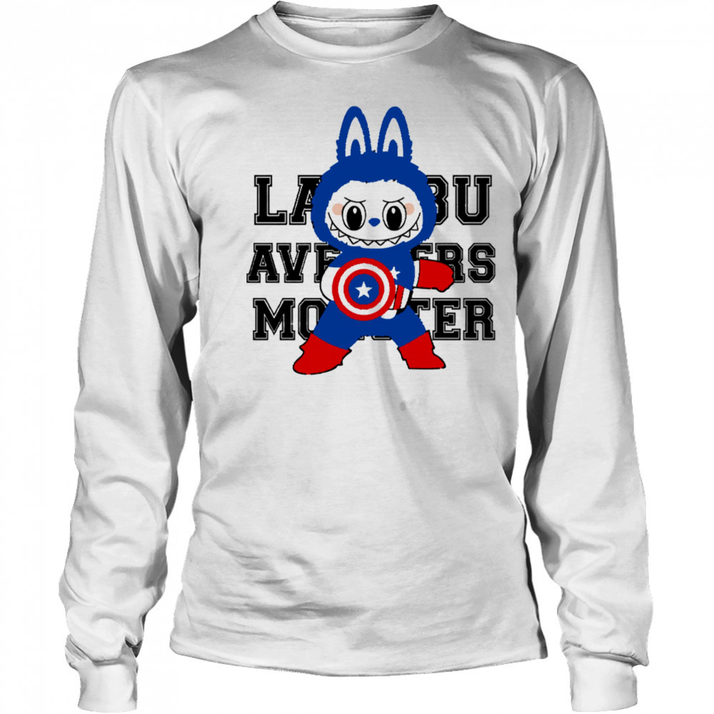 Labubu Avengers Labubu Captain America shirt Long Sleeved
