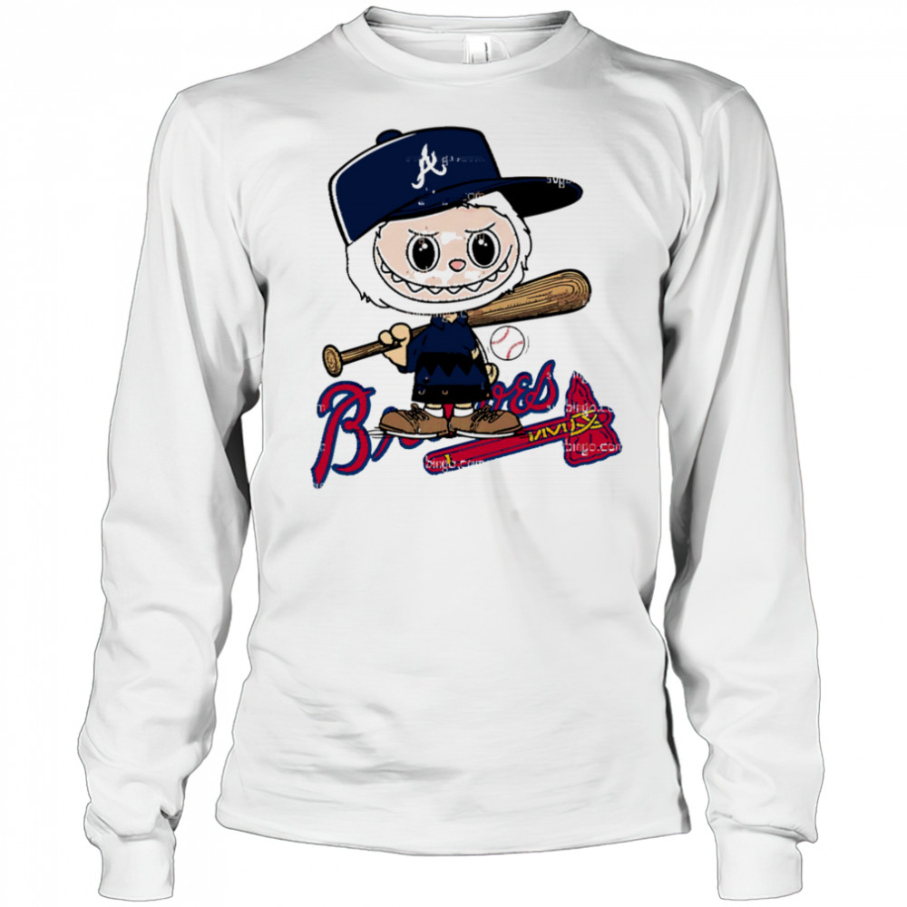 Labubu Charlie Brown Atlanta Braves shirt Long Sleeved
