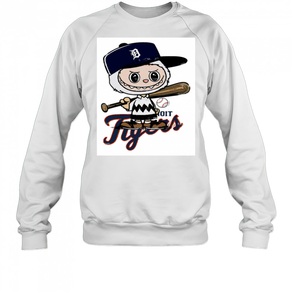 Labubu Charlie Brown Detroit Tigers shirt Sweatshirt