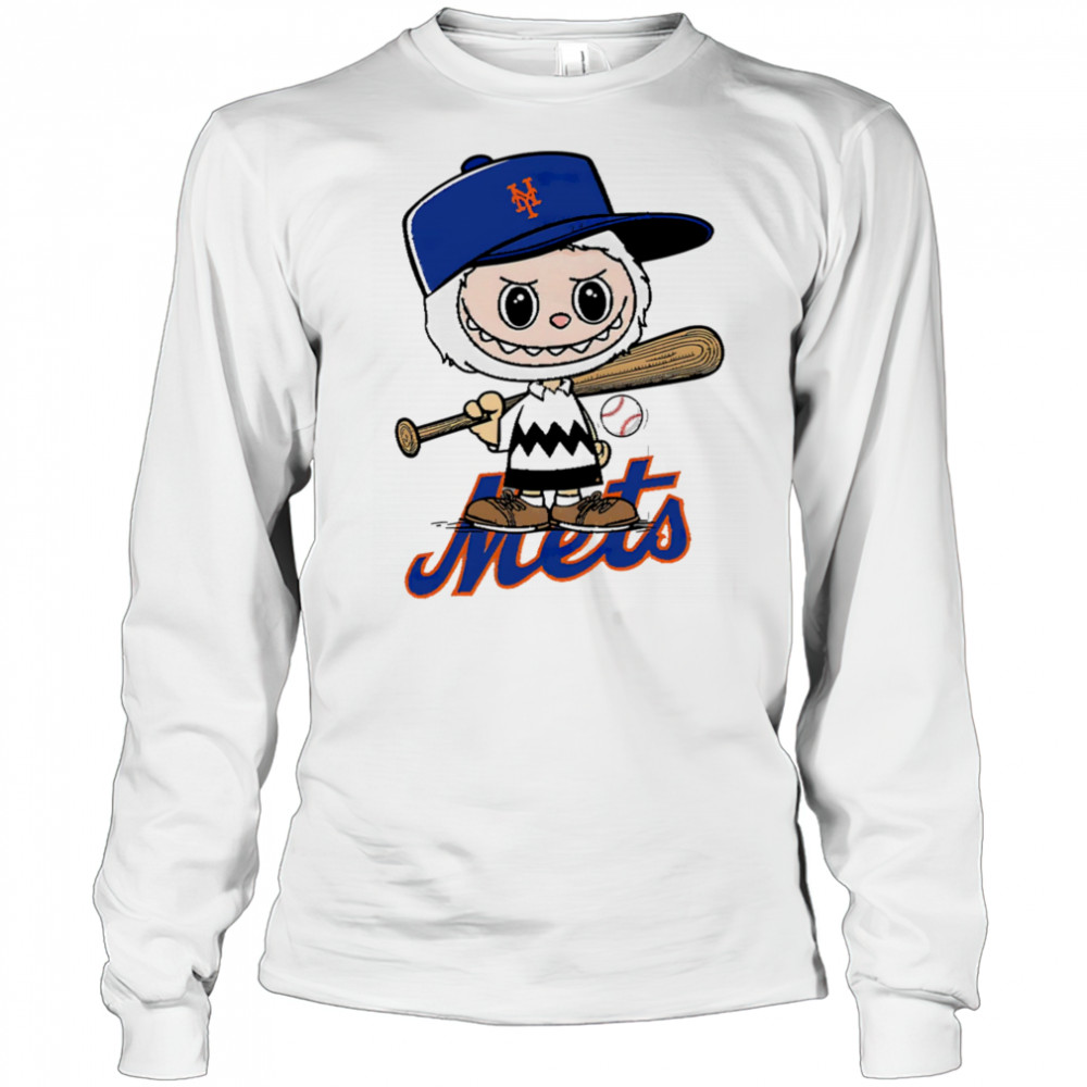 Labubu Charlie Brown New York Mets shirt Long Sleeved