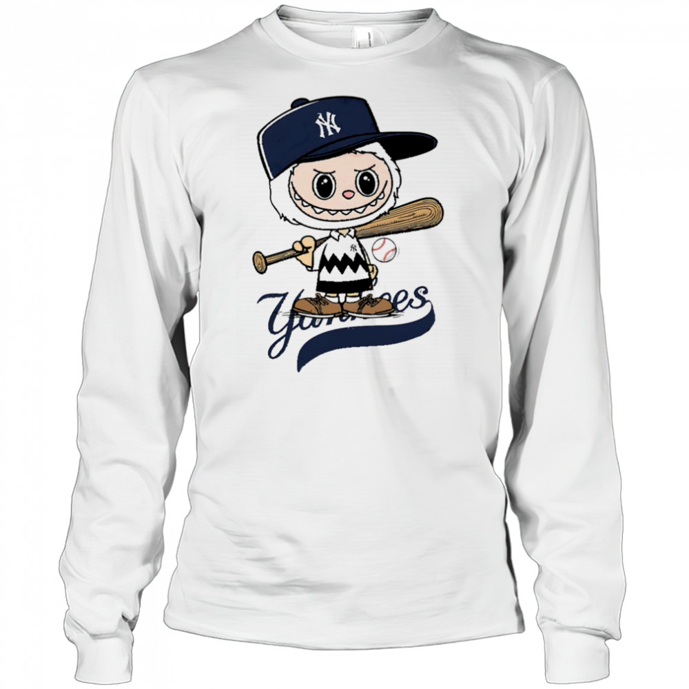 Labubu Charlie Brown New York Yankees shirt Long Sleeved