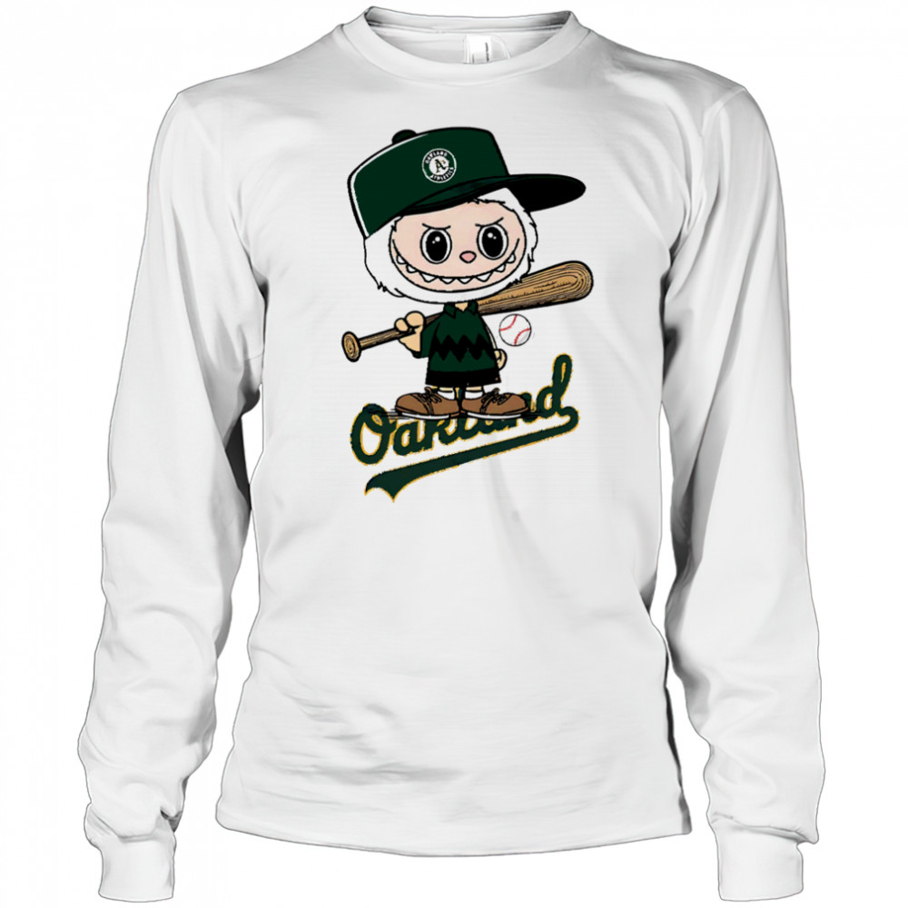 Labubu Charlie Brown Oakland Athletics shirt Long Sleeved