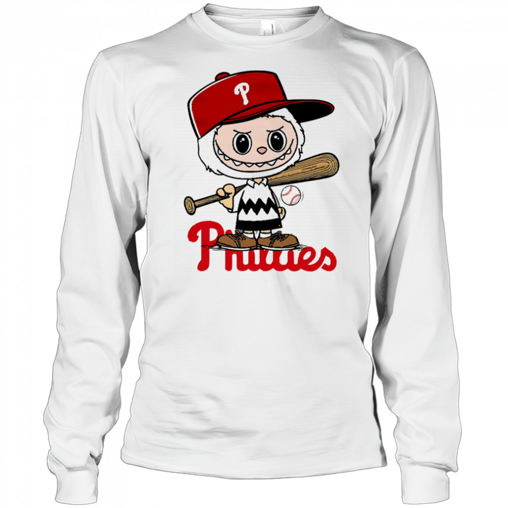 Labubu Charlie Brown Philadelphia Phillies shirt Long Sleeved