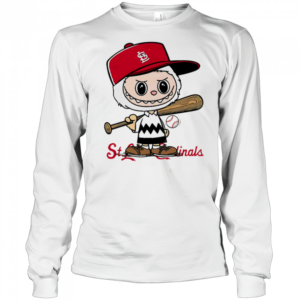 Labubu Charlie Brown St Louis Cardinals shirt Long Sleeved