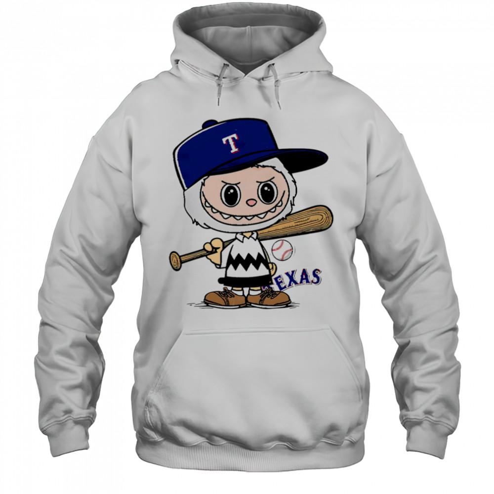 Labubu Charlie Brown Texas Rangers shirt Hoodie
