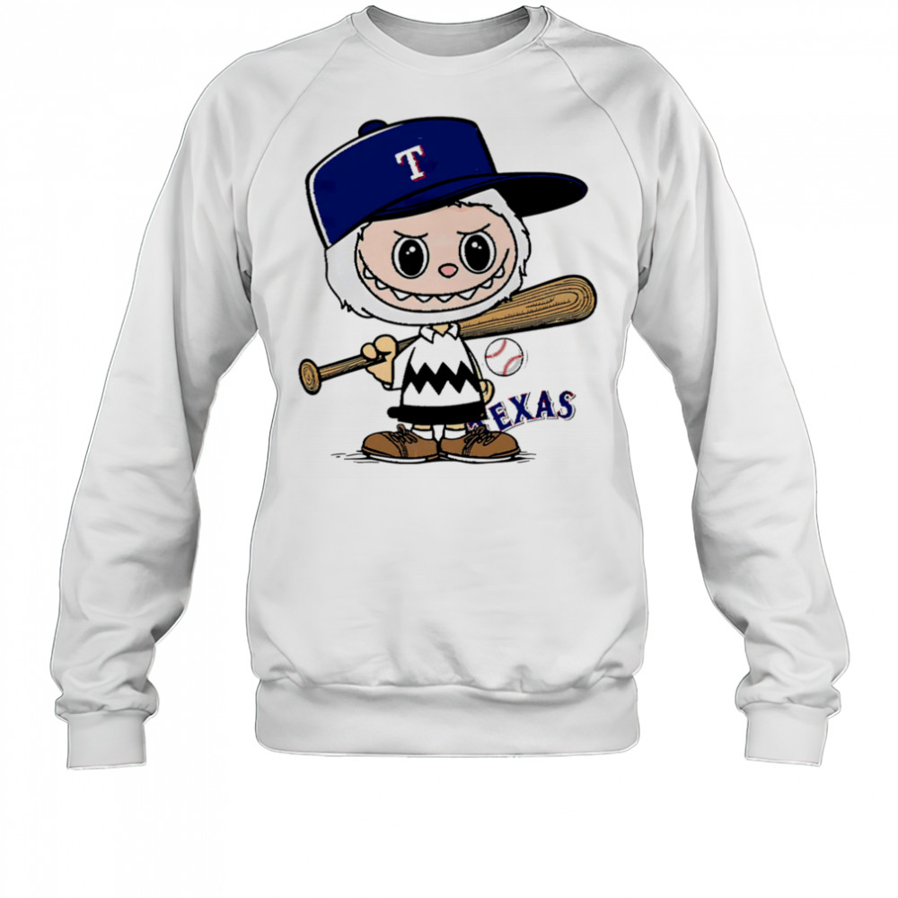 Labubu Charlie Brown Texas Rangers shirt Sweatshirt