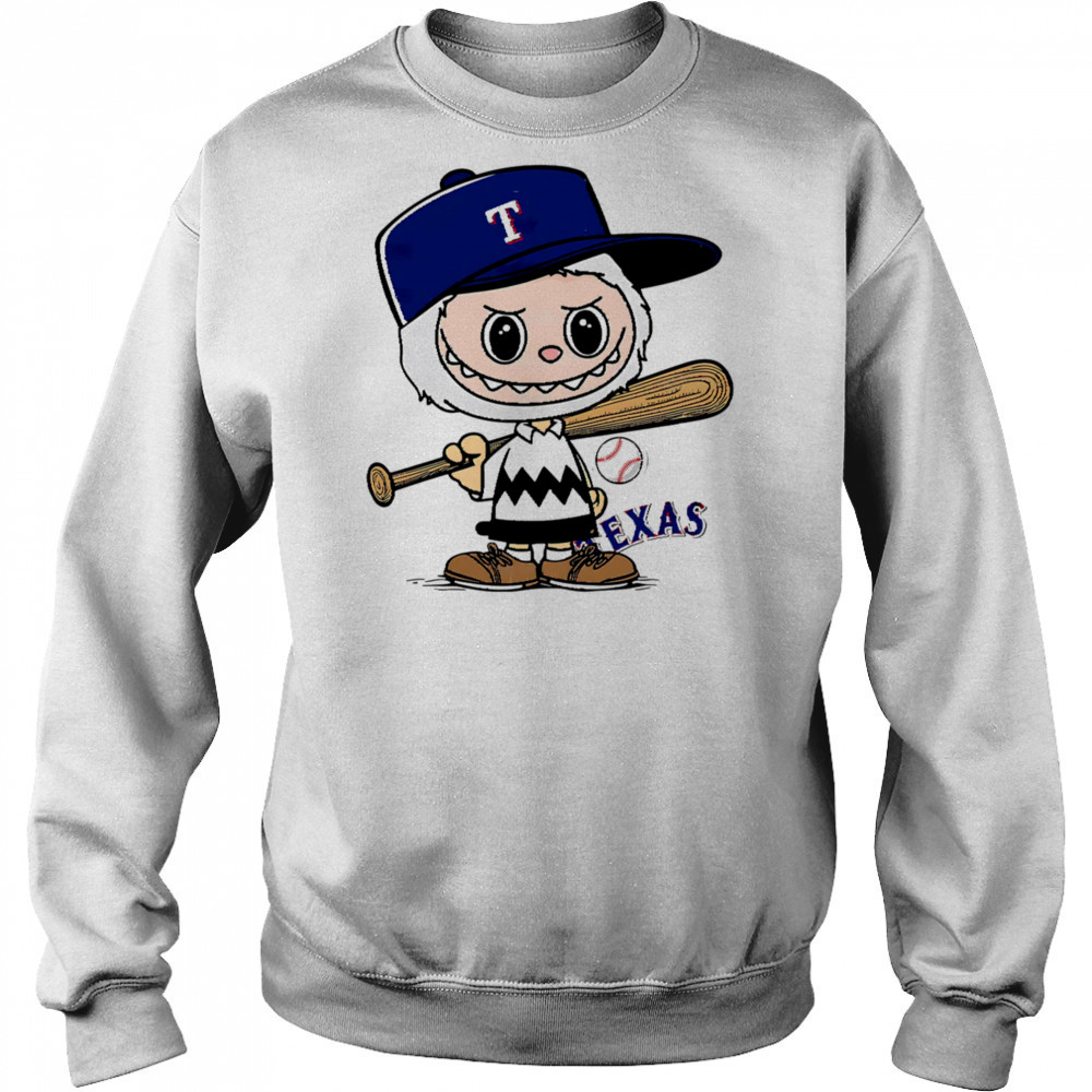 Labubu Charlie Brown Texas Rangers shirt Hoodie