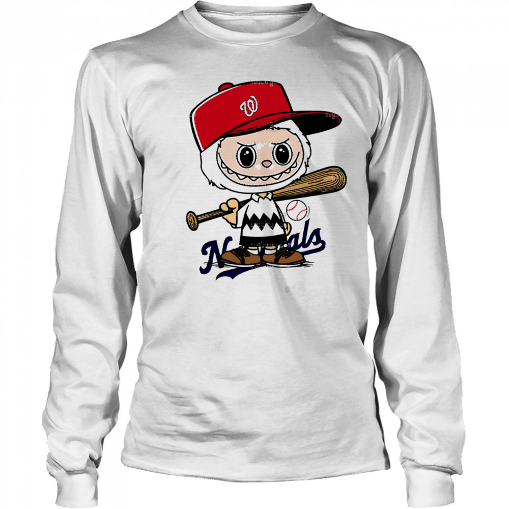 Labubu Charlie Brown Washington Nationals shirt Long Sleeved