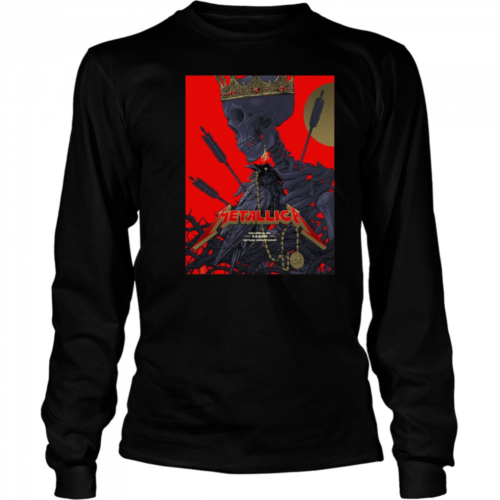Metallica Columbus OH 5.9.2025 Historic Crew Stadium Poster t-shirt Long Sleeved