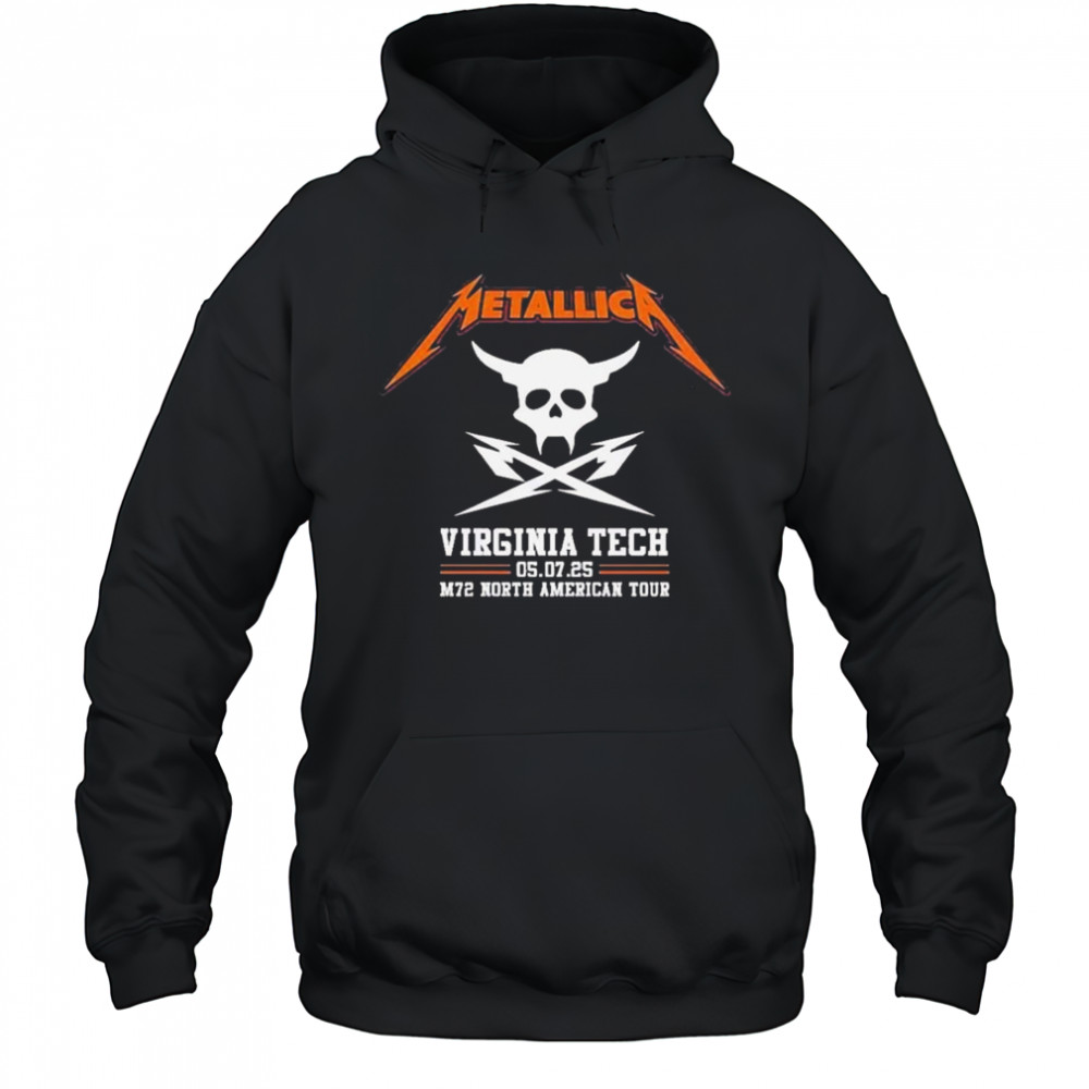 Metallica M72 North American Tour 2025 Merch Pop Up Virginia Tech Exit Light Enter Night Shirt Hoodie