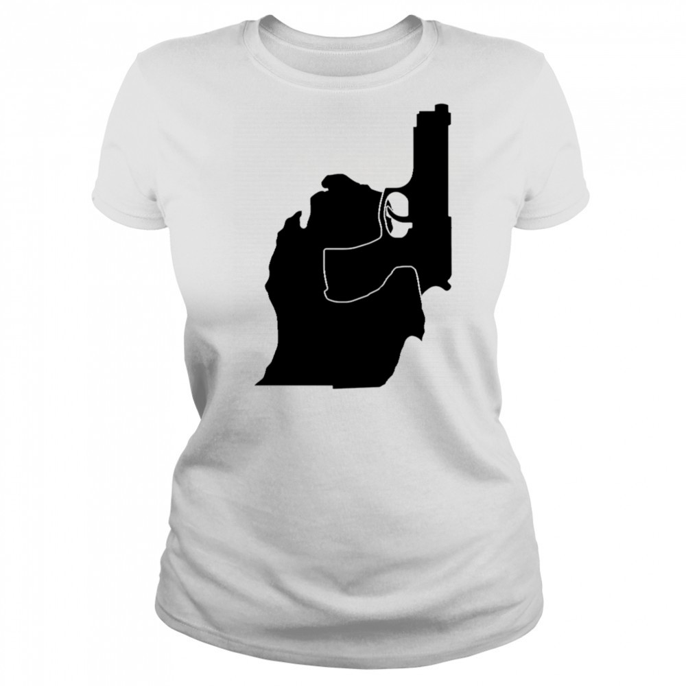 Michigan mitten with gun design shirt Women's T-shirt