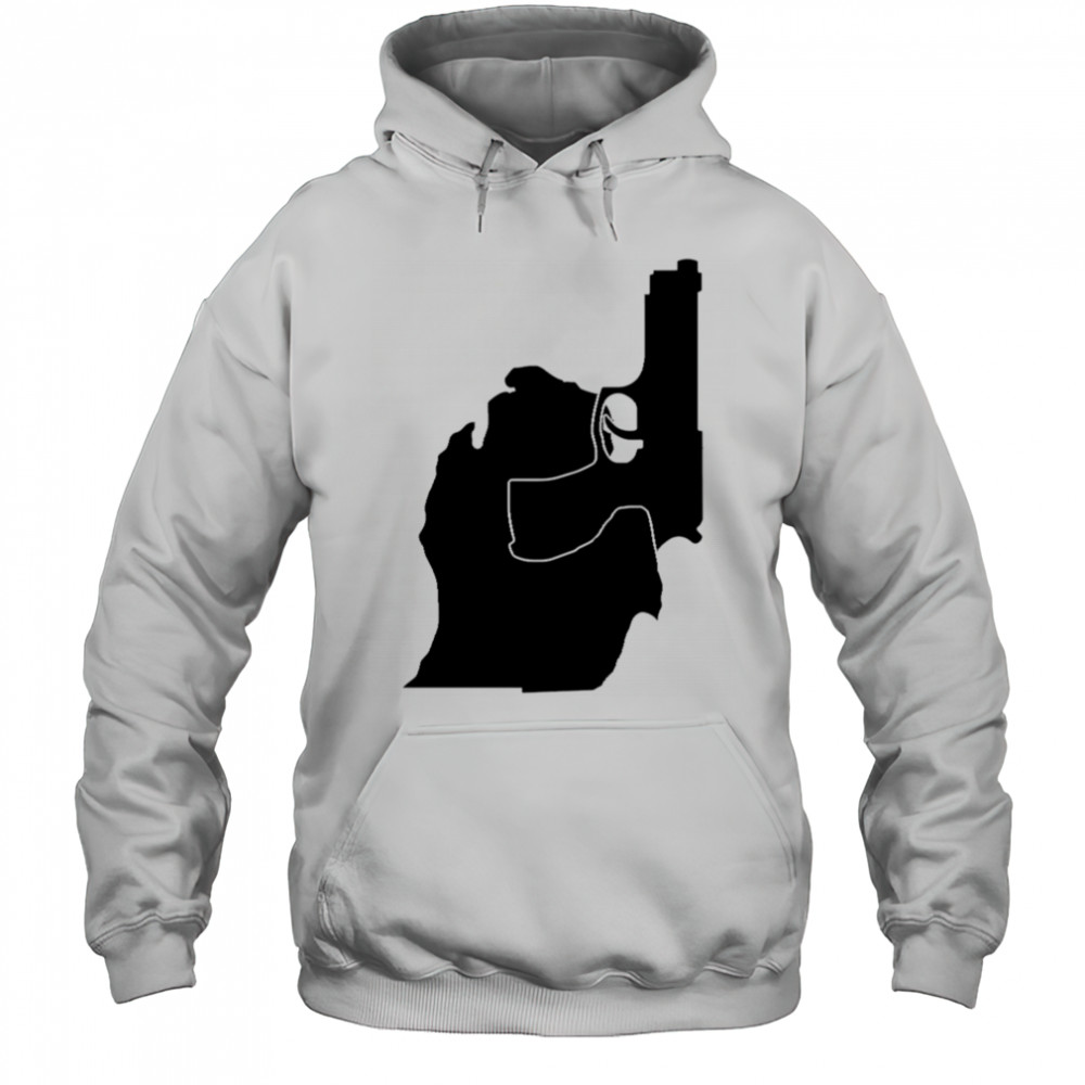 Michigan mitten with gun design shirt Hoodie