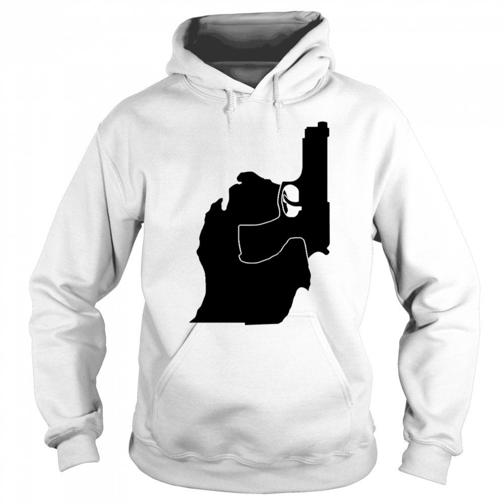 Michigan mitten with gun design shirt Sweatshirt