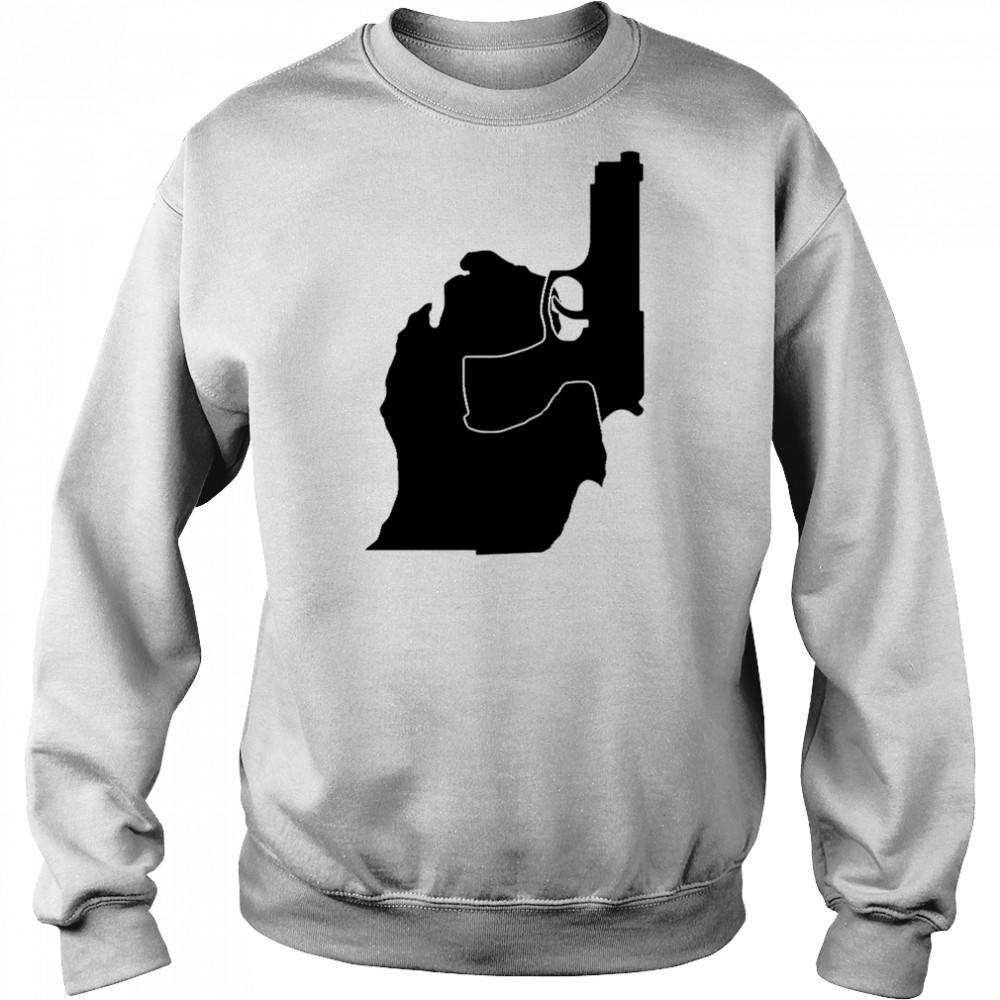 Michigan mitten with gun design shirt Hoodie