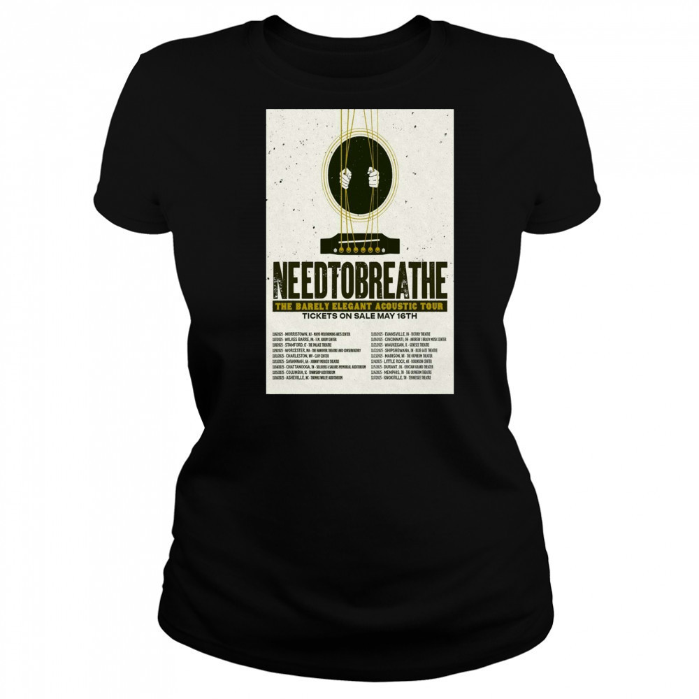 Needtobreathe The Barely Elegant Acoustic Tour May 2025 11 6 Morristown NJ Mayo Performing Arts Center t-shirt Women's T-shirt