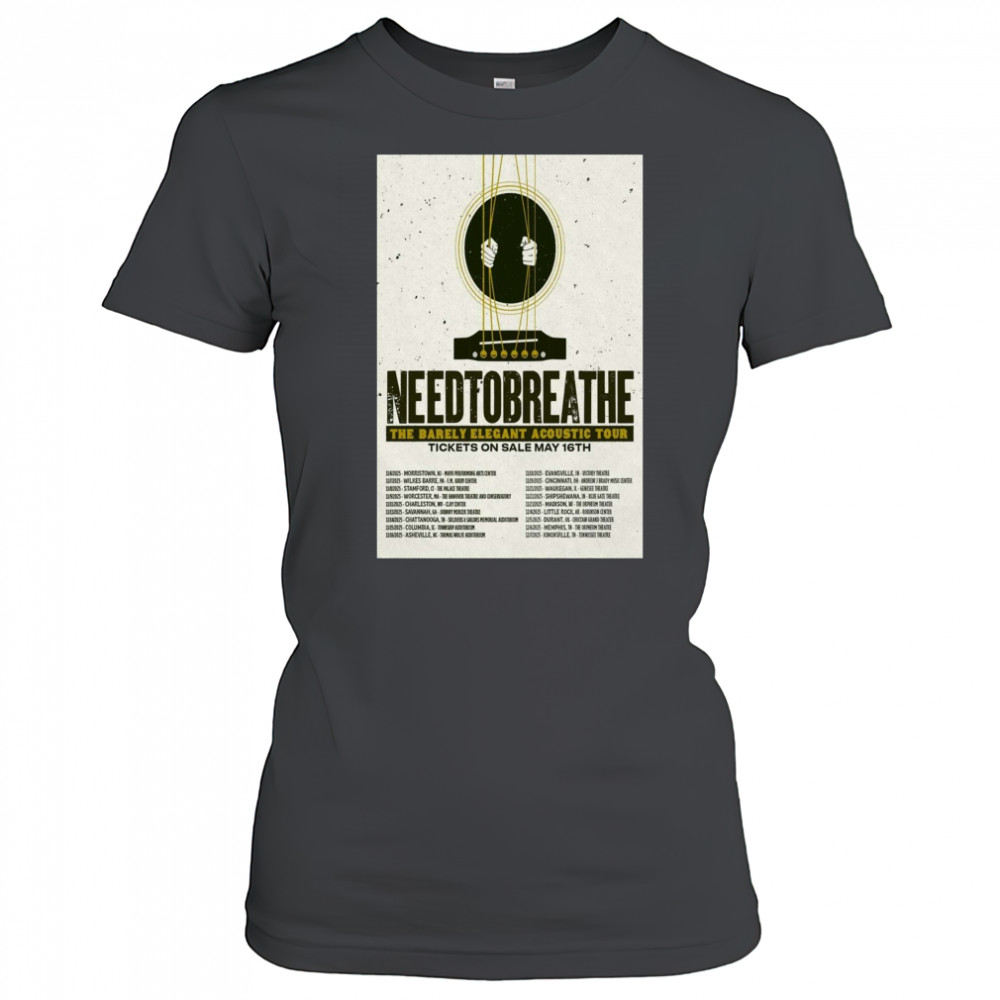 Needtobreathe The Barely Elegant Acoustic Tour May 2025 11 6 Morristown NJ Mayo Performing Arts Center t-shirt Women's T-shirt