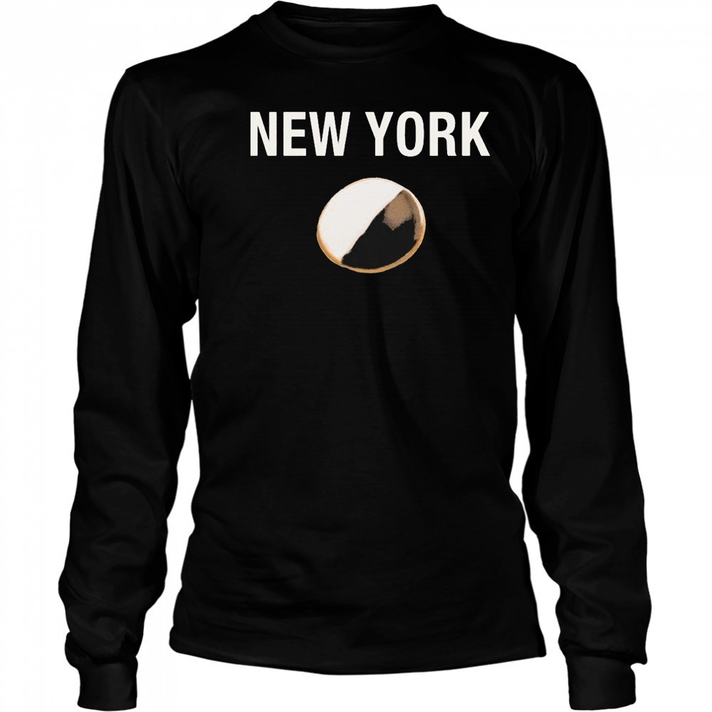 New York Black And White Cookie T-Shirt Long Sleeved