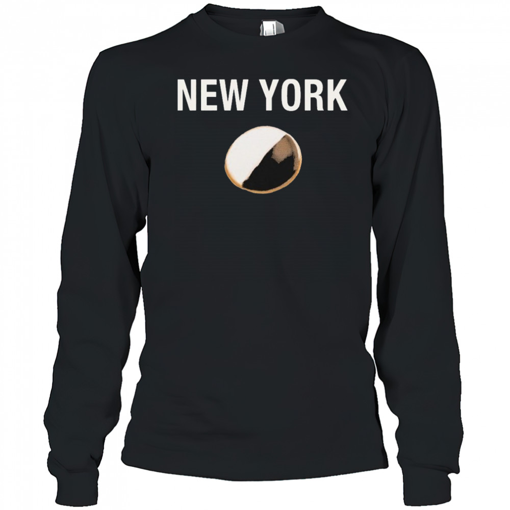 New York Black And White Cookie T-Shirt Long Sleeved