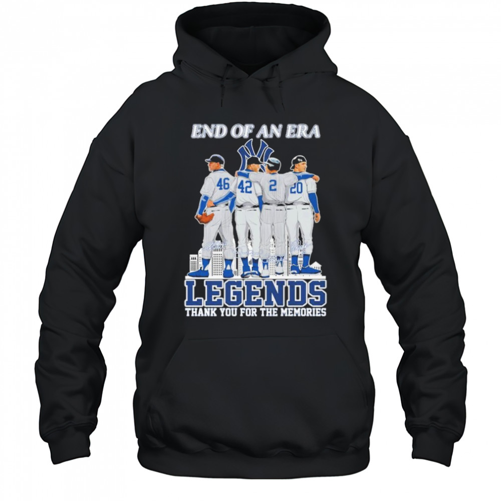 New York Yankees End Of An Era Legends Thank You For The Memories Signatures T-shirt Hoodie