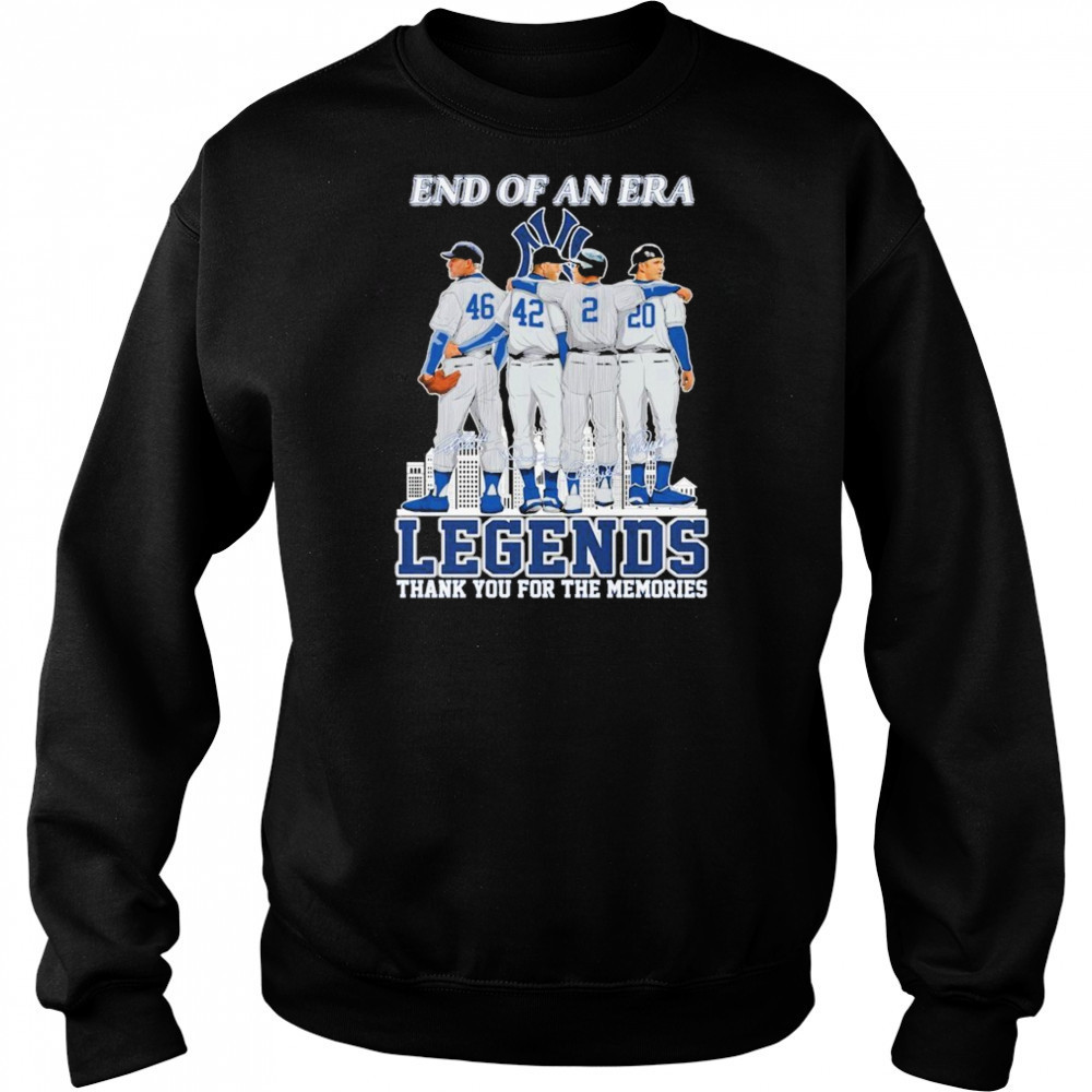 New York Yankees End Of An Era Legends Thank You For The Memories Signatures T-shirt Hoodie