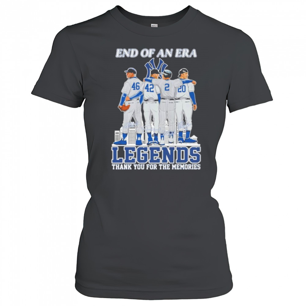 New York Yankees End Of An Era Legends Thank You For The Memories Signatures T-shirt Women's T-shirt