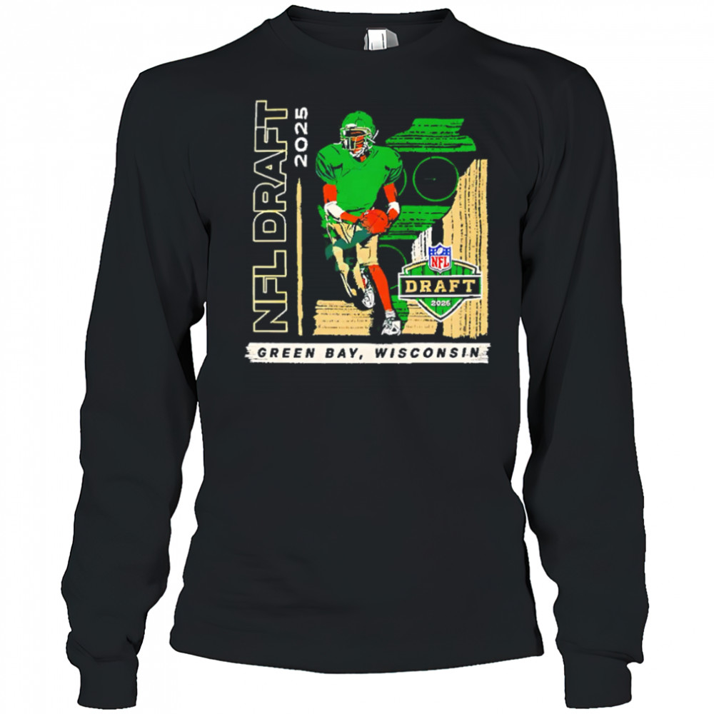 Nfl Draft 2025 Green Bay Player Graphic Football shirt Long Sleeved