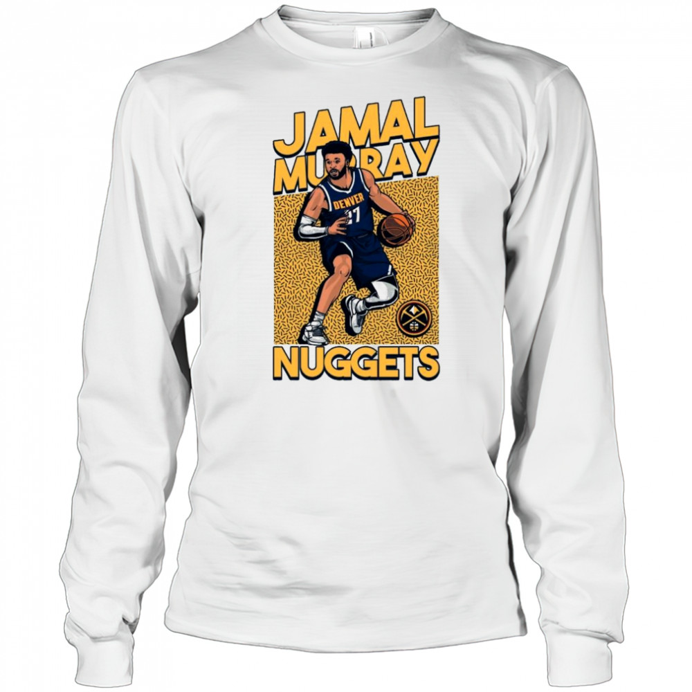 Nuggets #27 Jamal Murray In Action Shirt Long Sleeved