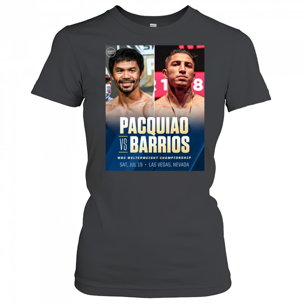 Pacquiao Vs Barrios WBC Welterweight Championship Sat July 19 Las Vegas Nevada 2025 Poster t-shirt Women's T-shirt