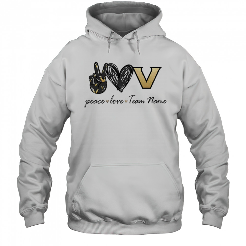 Personalized vanderbilt commodores peace love shirt Hoodie