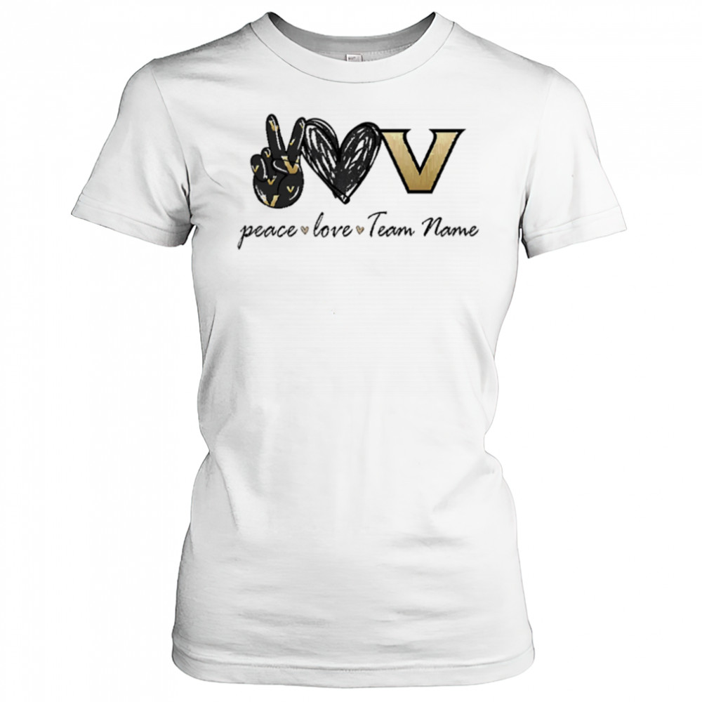 Personalized vanderbilt commodores peace love shirt Women's T-shirt