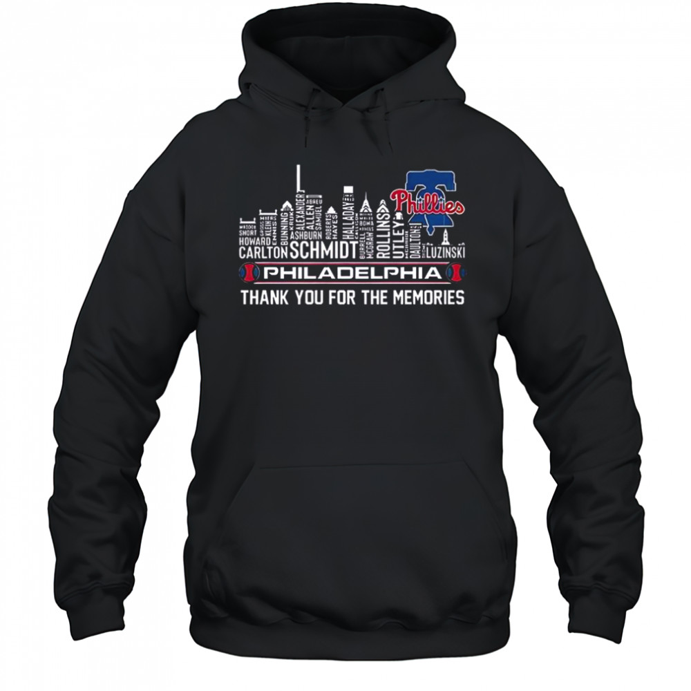 Philadelphia Phillies Skyline City Thank You For The Memories T-Shirt Hoodie