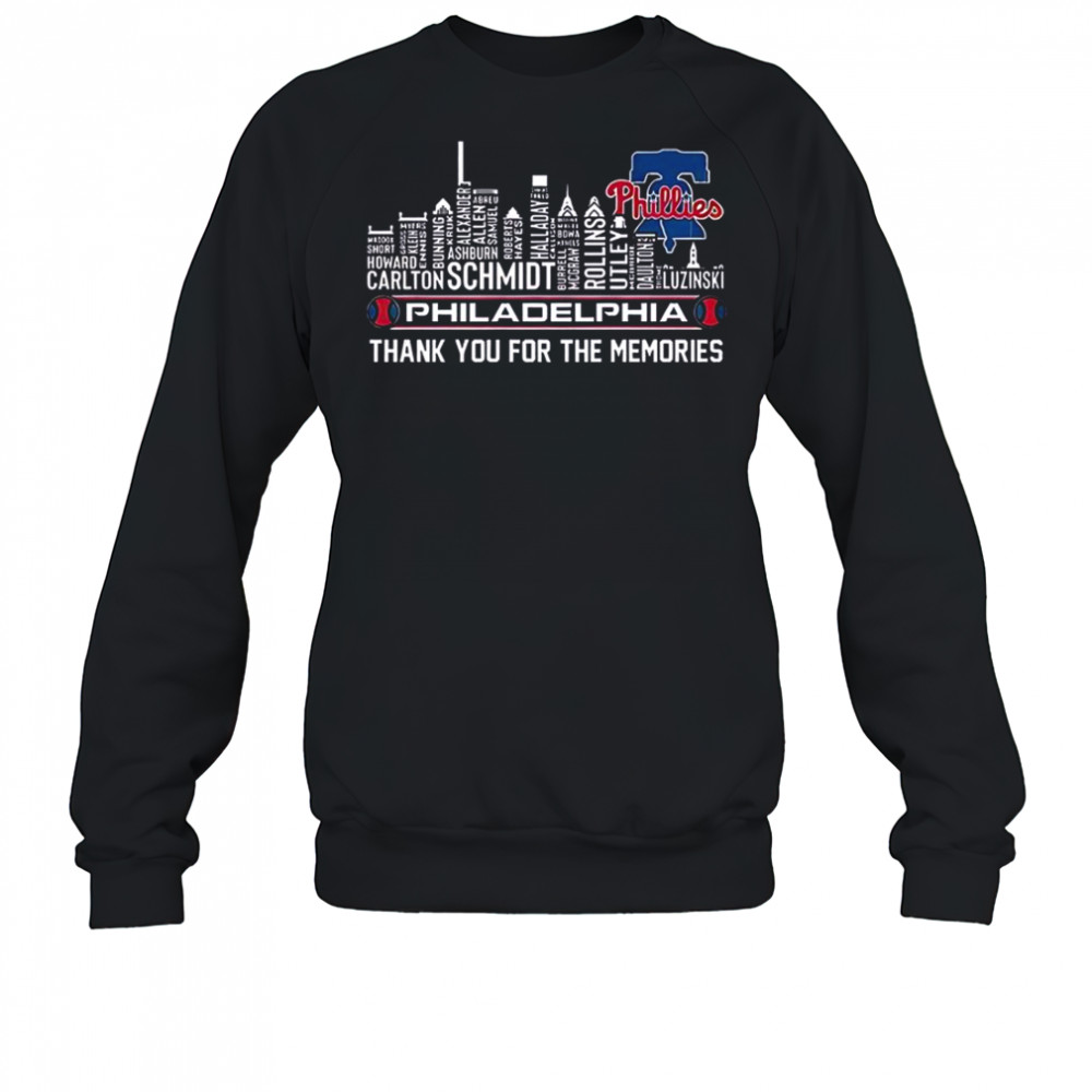 Philadelphia Phillies Skyline City Thank You For The Memories T-Shirt Sweatshirt