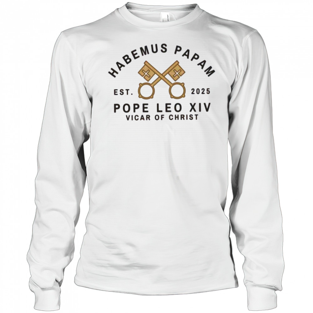 Pope Leo XIV Vicar of Christ 2025 T Shirt Long Sleeved