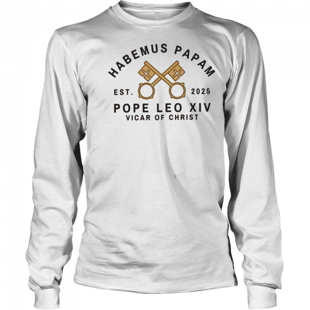 Pope Leo XIV Vicar of Christ 2025 T Shirt Long Sleeved
