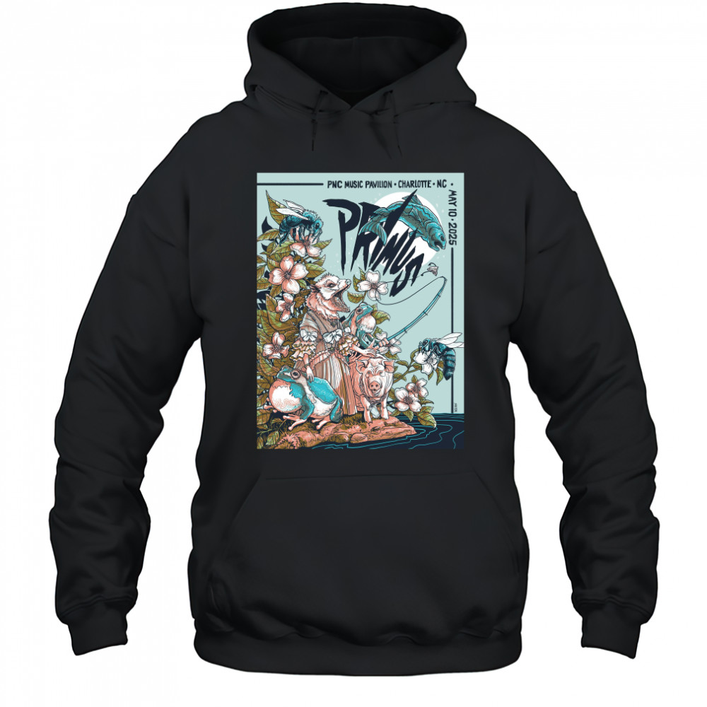 Primus May 10 2025 Event By Kaia Sauter At PNC Music Pavilion Charlotte NC T-shirt Hoodie