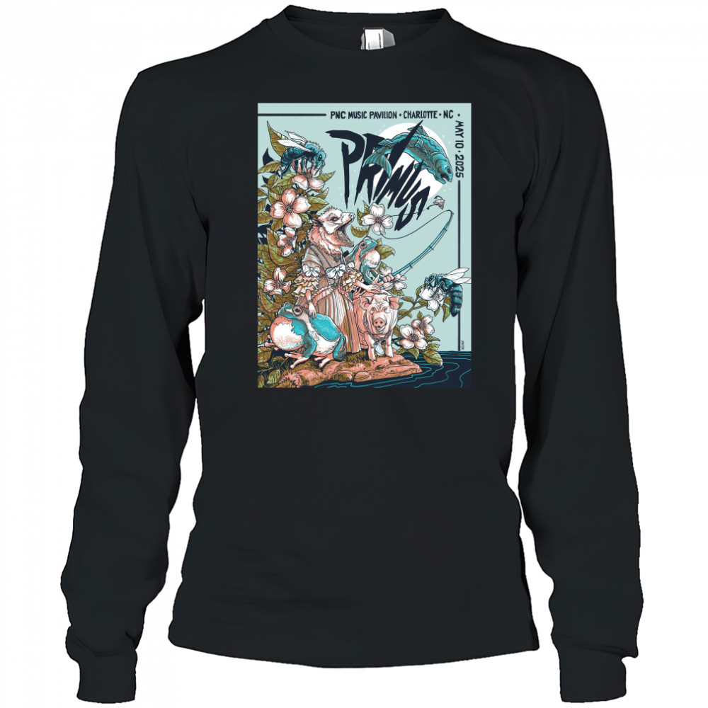 Primus May 10 2025 Event By Kaia Sauter At PNC Music Pavilion Charlotte NC T-shirt Long Sleeved