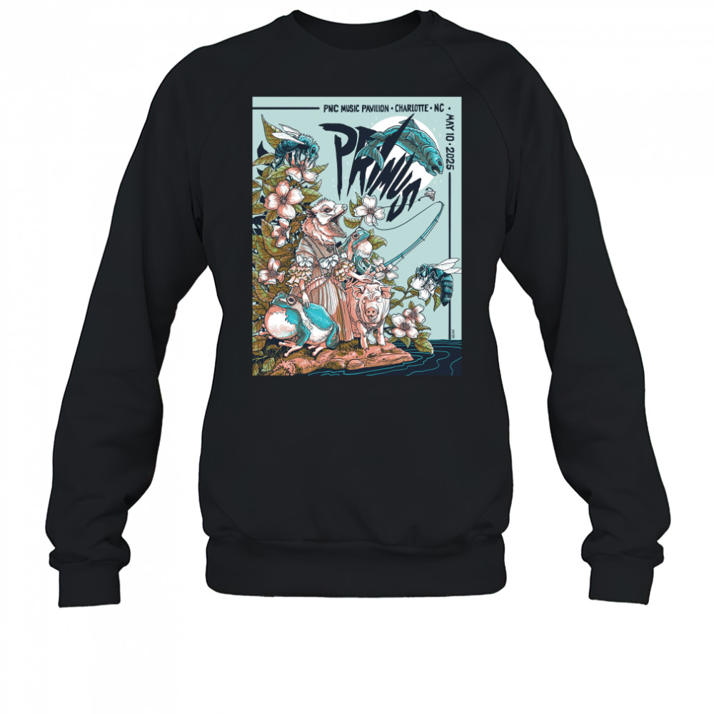 Primus May 10 2025 Event By Kaia Sauter At PNC Music Pavilion Charlotte NC T-shirt Sweatshirt
