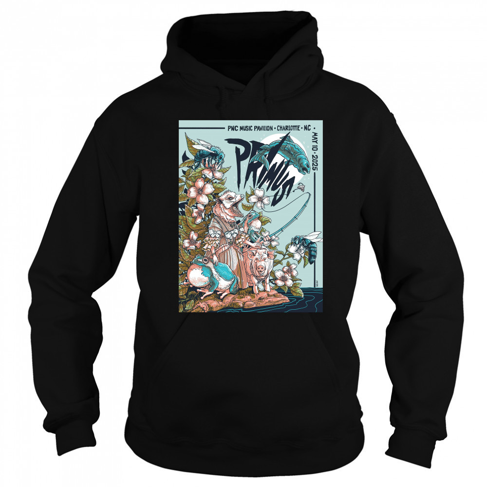 Primus May 10 2025 Event By Kaia Sauter At PNC Music Pavilion Charlotte NC T-shirt Sweatshirt