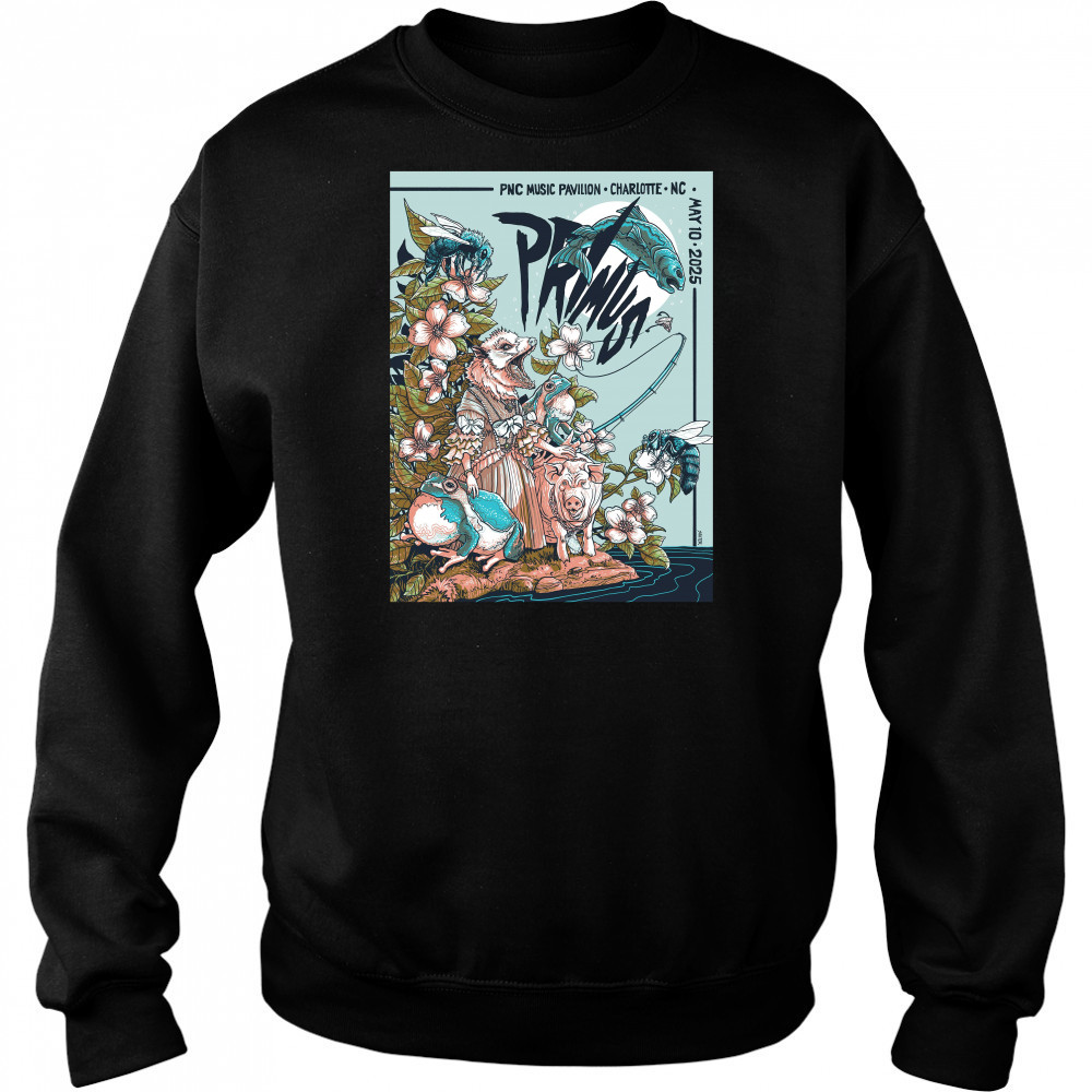 Primus May 10 2025 Event By Kaia Sauter At PNC Music Pavilion Charlotte NC T-shirt Hoodie
