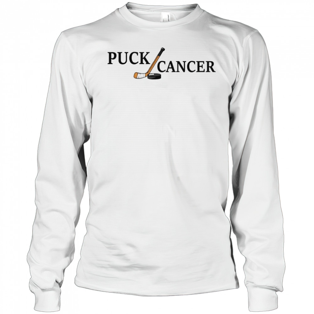 Puck Cancer Ice Hockey T-Shirt Long Sleeved