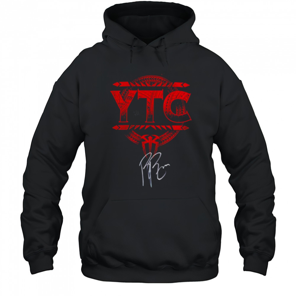 Roman Reigns WWE Autographed YTC shirt Hoodie