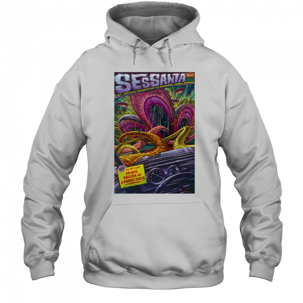 Sessanta V 2.0 Primus, Puscifer and A Perfect Circle Charlotte NC 2025 t-shirt Hoodie