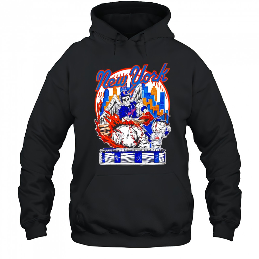 Skeleton New York Knicks baseball skyline shirt Hoodie