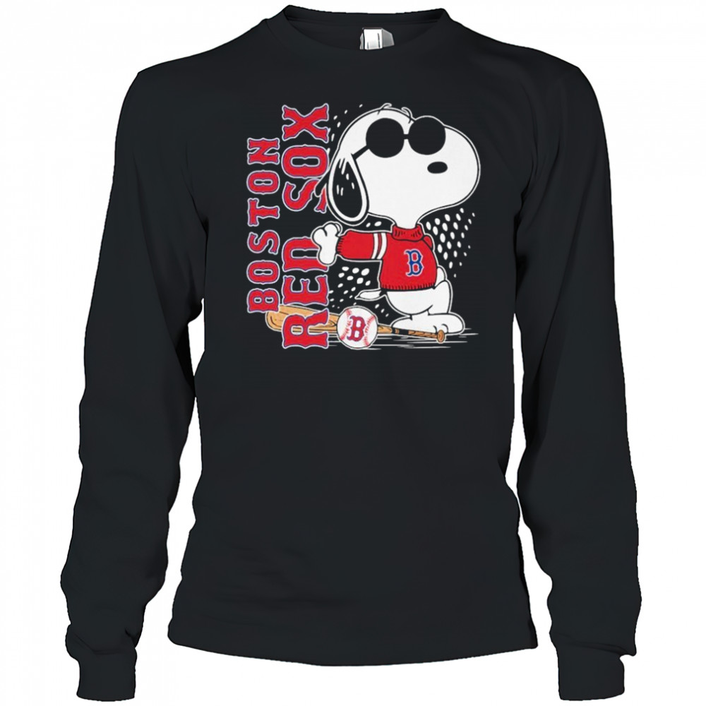 Snoopy Fan Boston Red Sox X The Peanuts T-shirt Long Sleeved
